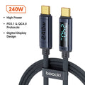 240W USB C to C Cable PD 3.1 Fast Charge Type C to Type C Display Cable for Iphone 15 16 Xiaomi 12 13 Samsung S23 Macbook