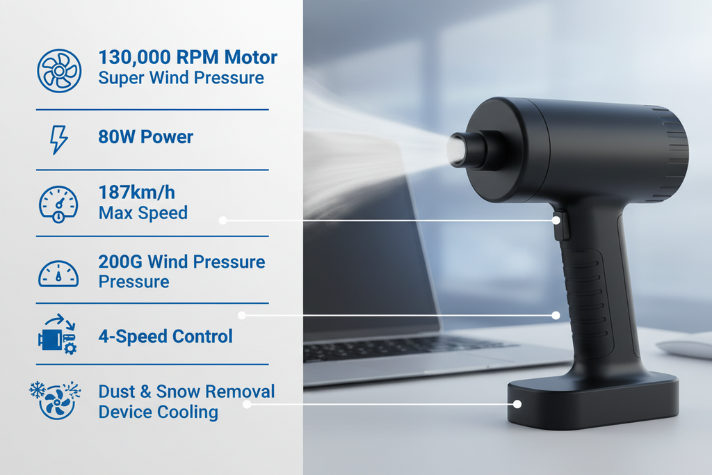 Powerful Air Blower - Portable / 4 Speed
