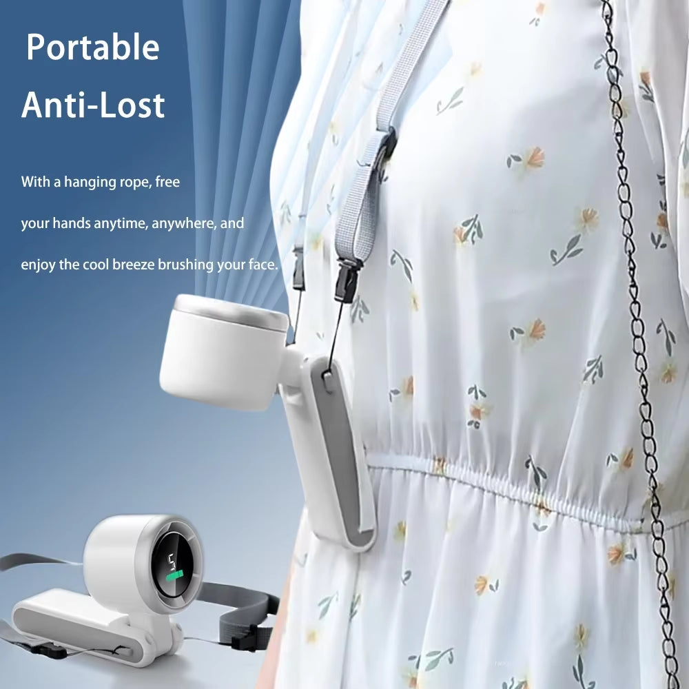 Portable Mini Handheld Fan - 5-Speed USB Rechargeable