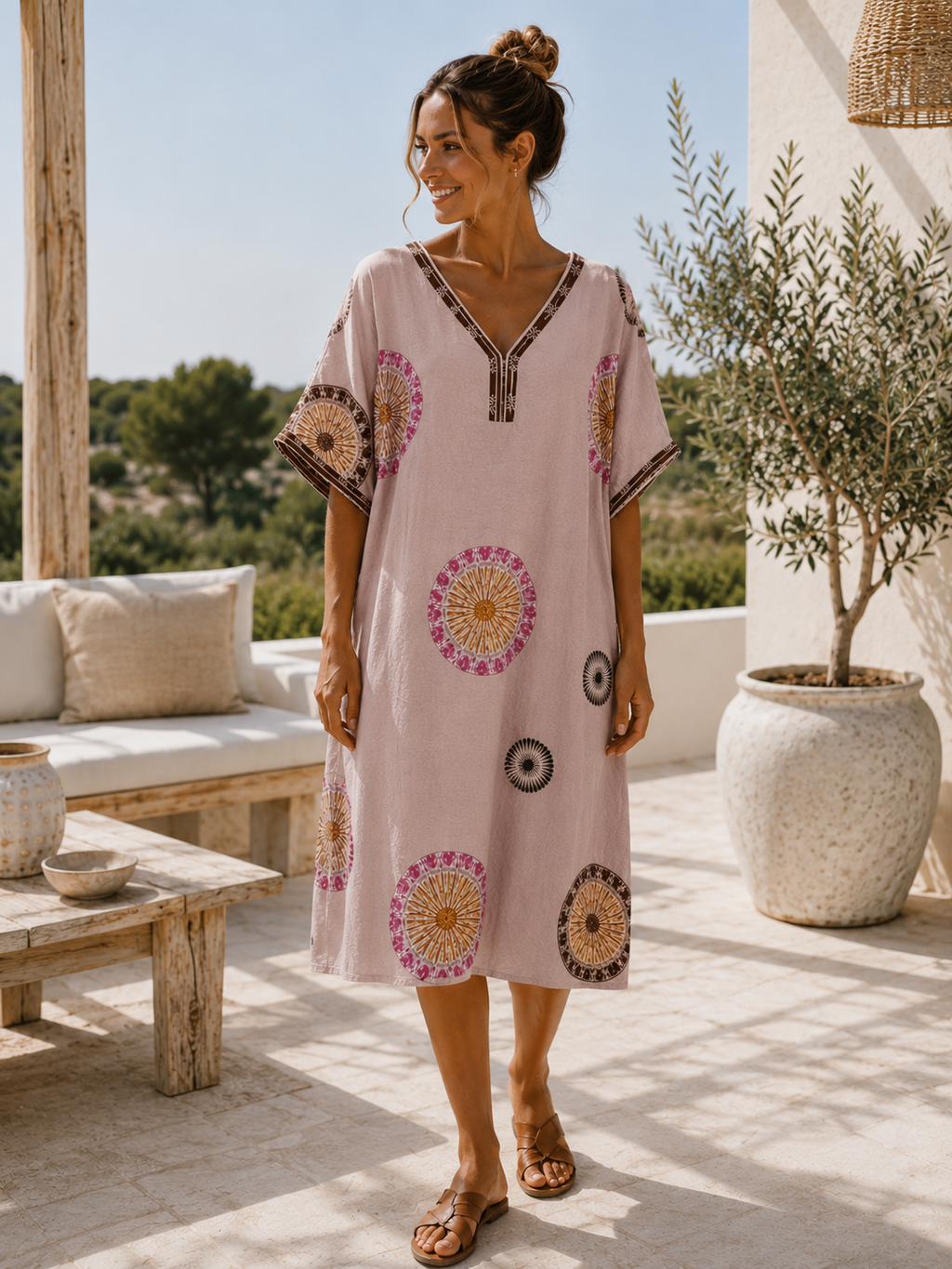 Klänning Zenia marrone