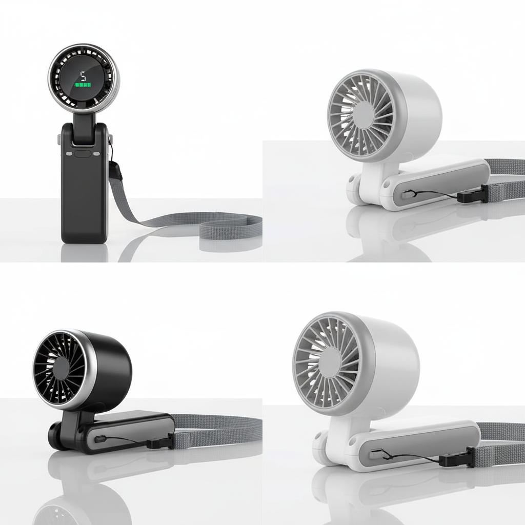 Portable Mini Handheld Fan - 5-Speed USB Rechargeable