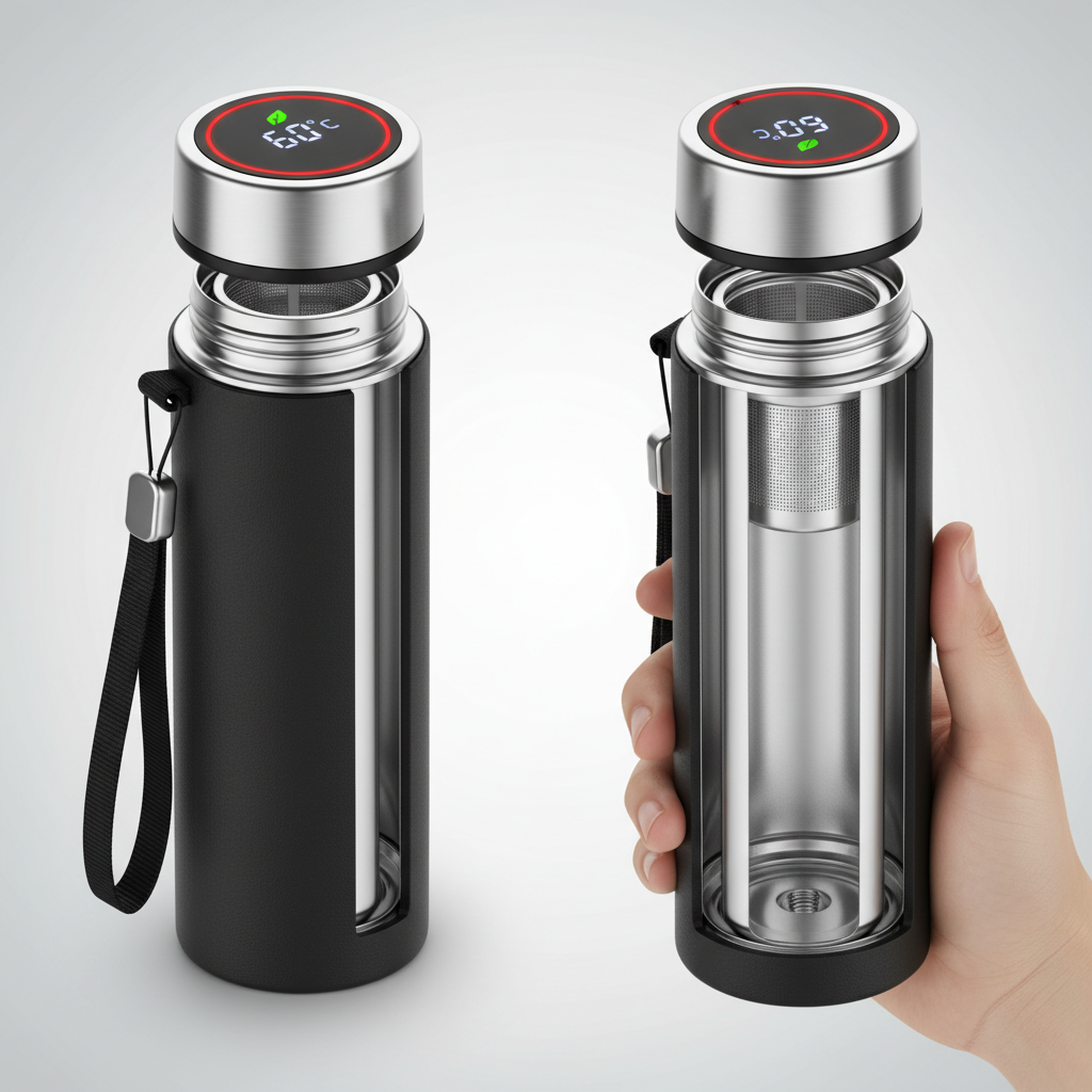 LED Insulated Flask - Temp Display