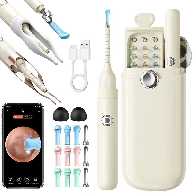 Upgraded Smart Visual Ear Wax Cleaner with Camera 800W HD Endoscope Multi-Functional Visual Ear Cleaning Tool Includes Storage