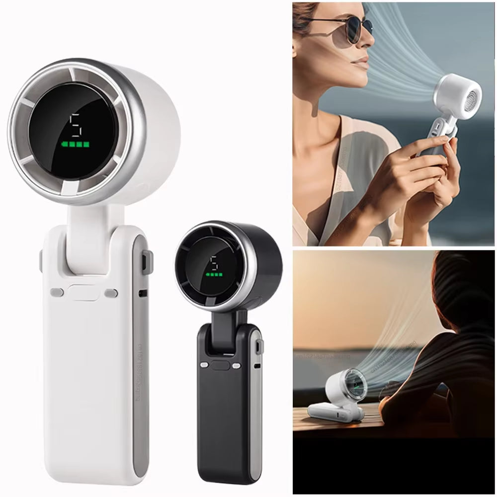 Portable Mini Handheld Fan - 5-Speed USB Rechargeable