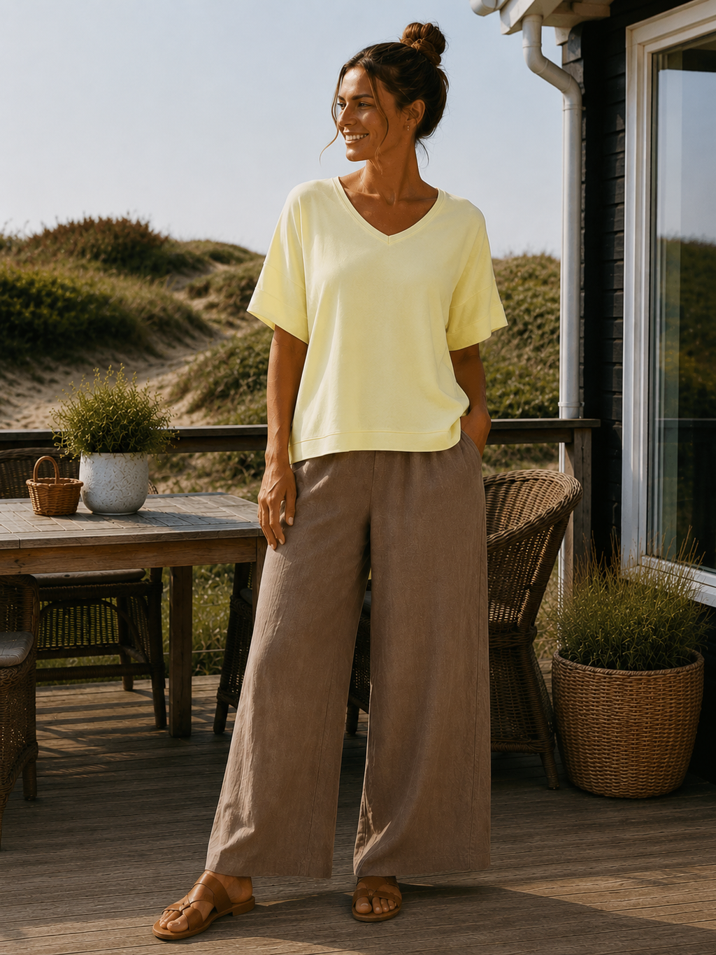 T-shirt gul Oversize