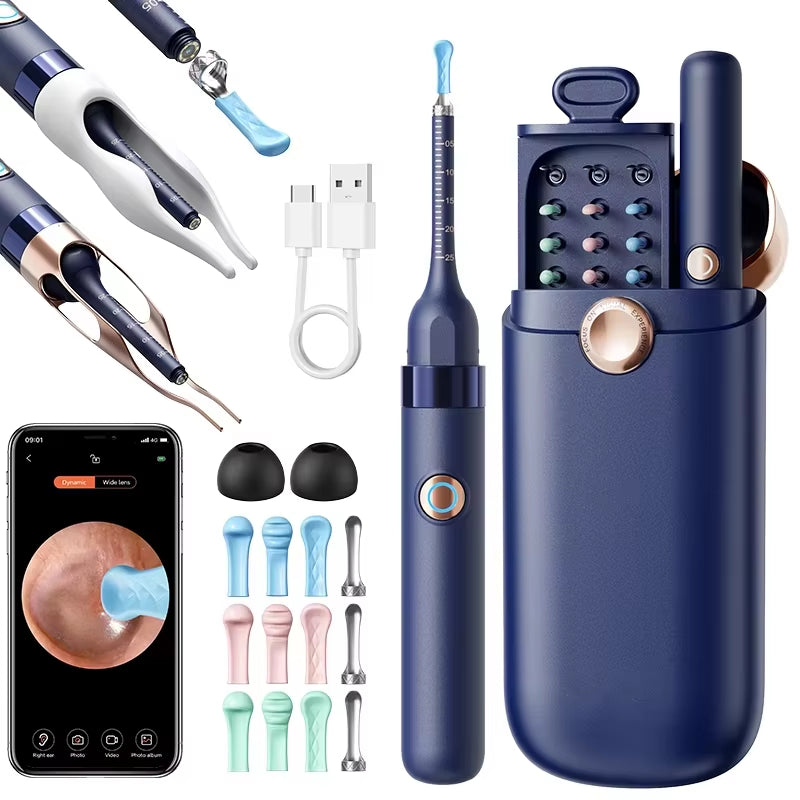 Upgraded Smart Visual Ear Wax Cleaner with Camera 800W HD Endoscope Multi-Functional Visual Ear Cleaning Tool Includes Storage