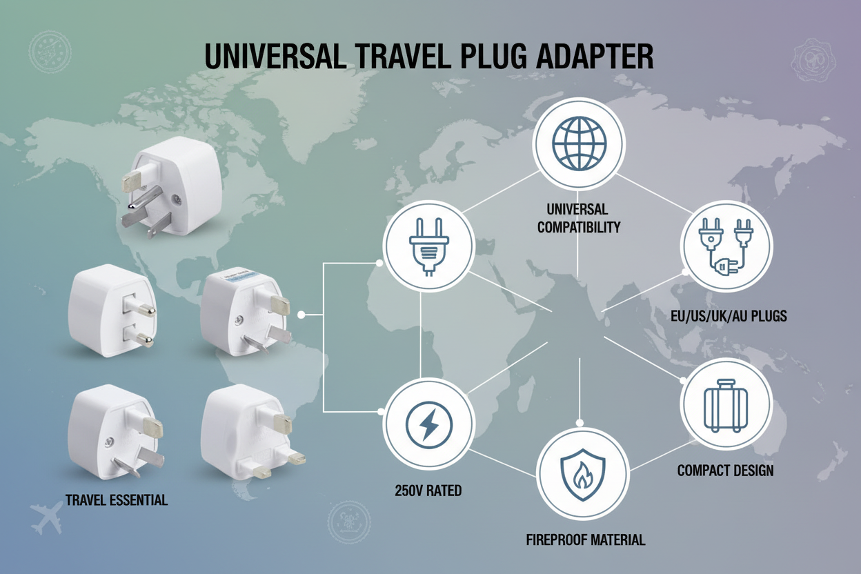 Universal Travel Plug Adapter (EU/US/UK/AU)