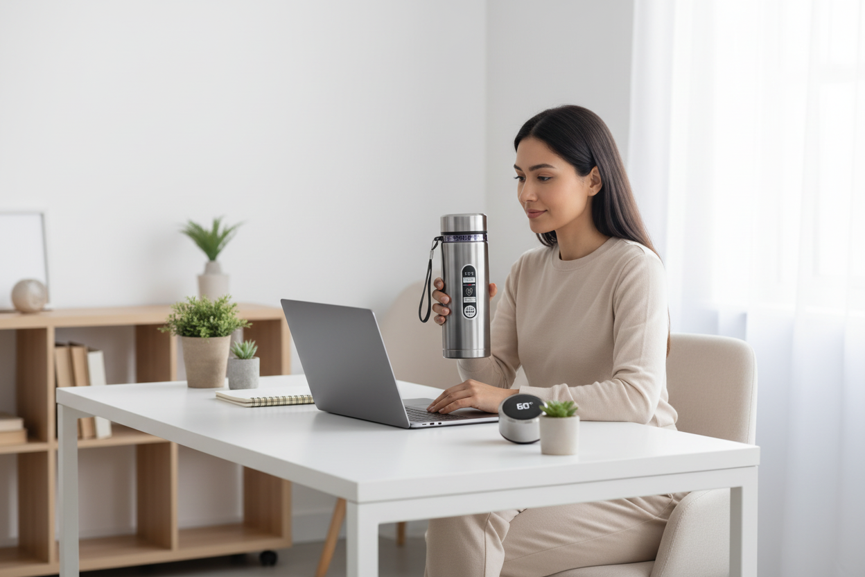 LED Insulated Flask - Temp Display