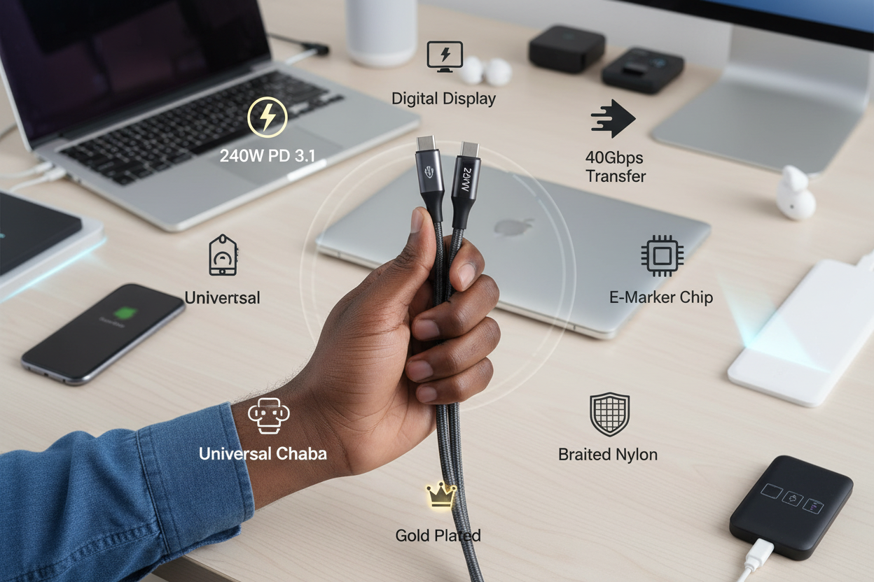 Fast Charge C-Cable - 240W / Digital Display