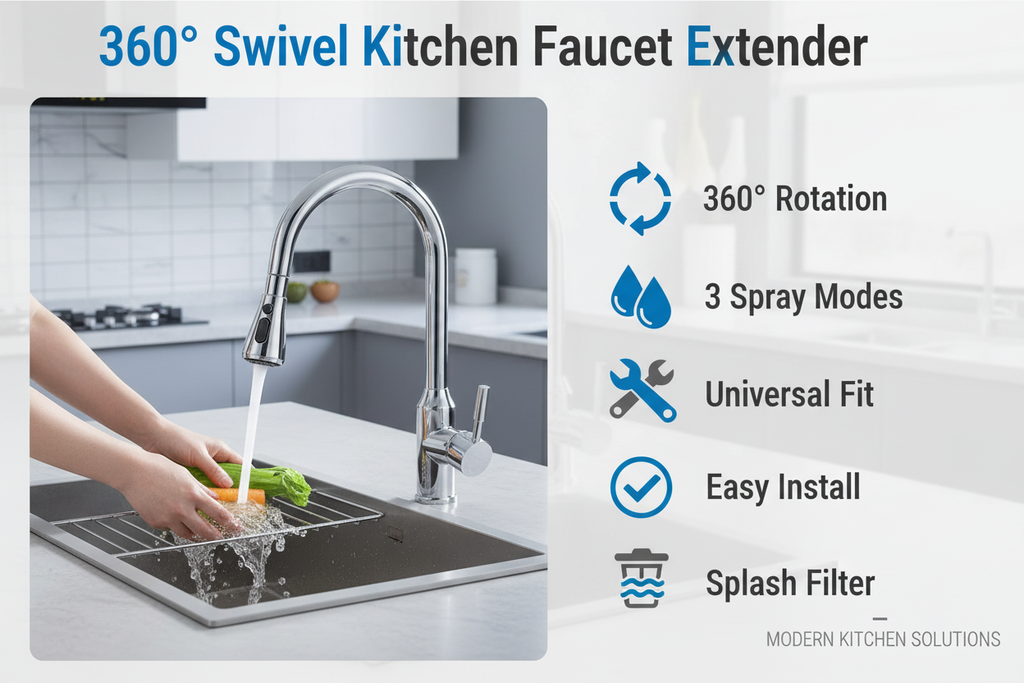 360° Swivel Faucet Extender - 3-Mode Spray