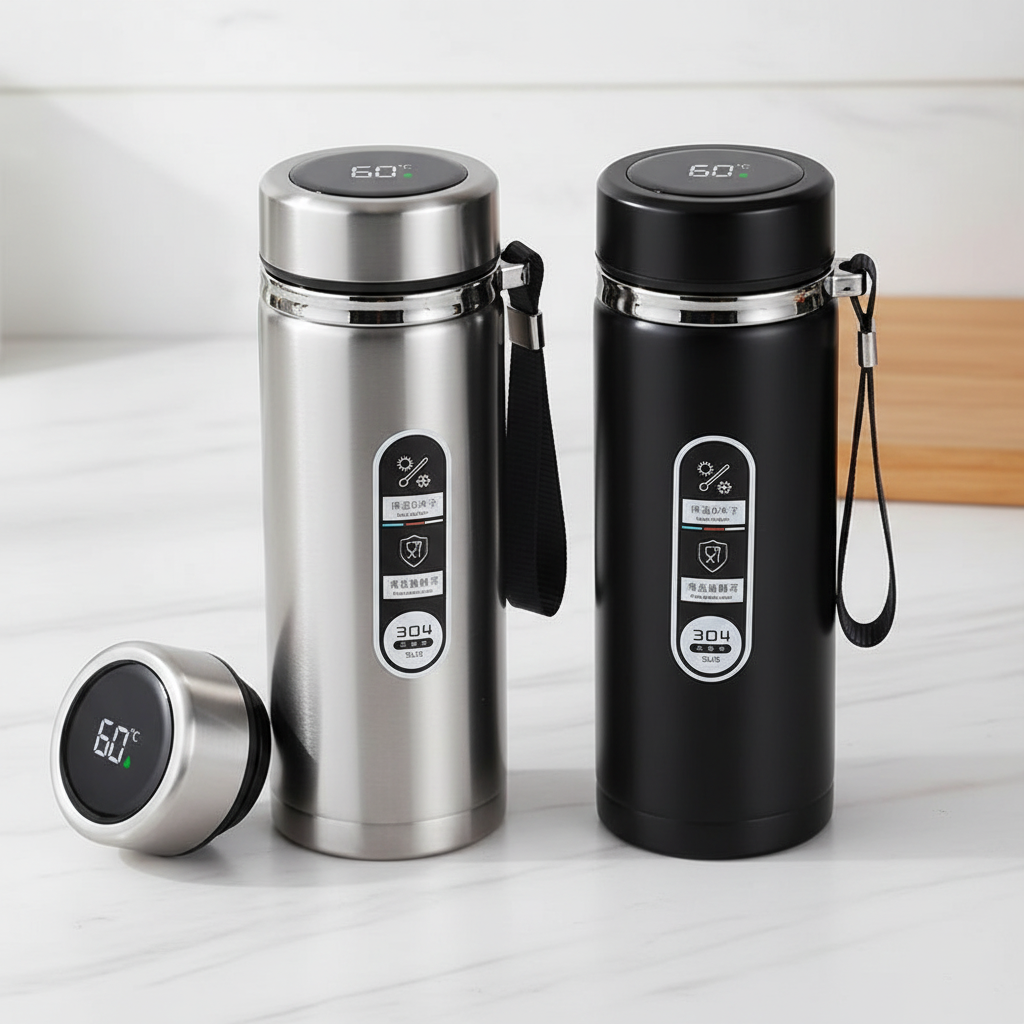 LED Insulated Flask - Temp Display