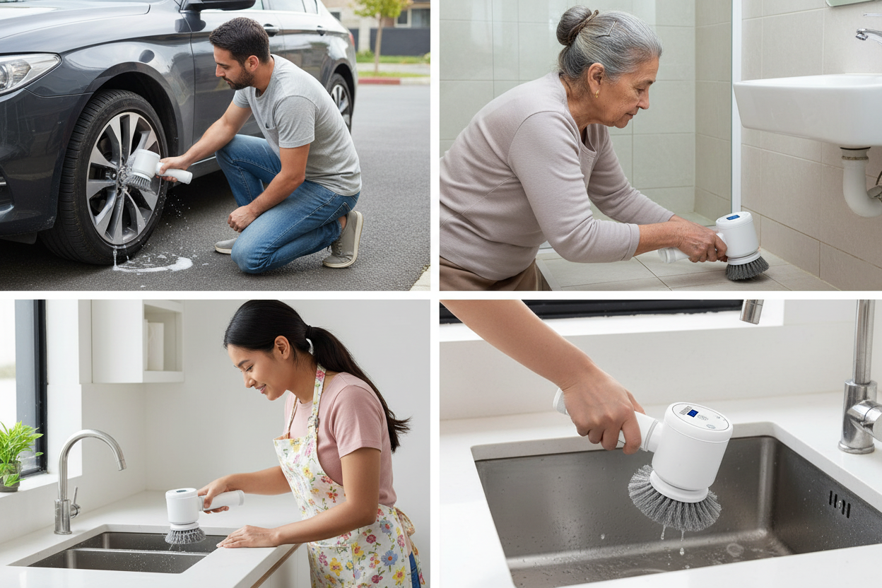 5 in 1 Cordless Spin Scrubber - Brush Heads