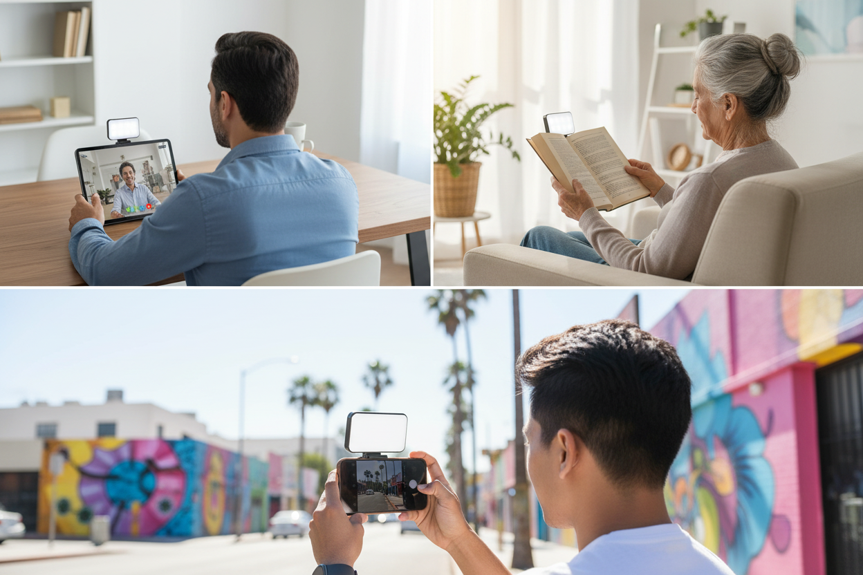 Portable LED Selfie Light - Clip-On